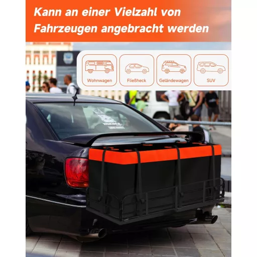 TITECK Vízálló Tetőbox Utazási Táska 60x26x24cm 630L Autóhátulra