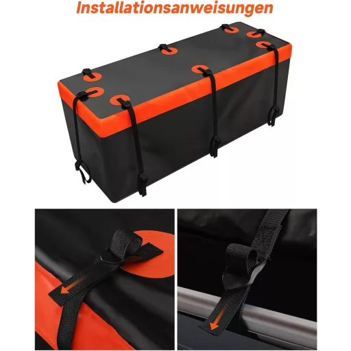 TITECK Vízálló Tetőbox Utazási Táska 60x26x24cm 630L Autóhátulra