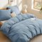 BEDSURE 3 részes ágyneműhuzat szett 220x240 cm szürke-kék pamut, 2 párnahuzattal 80x80 cm