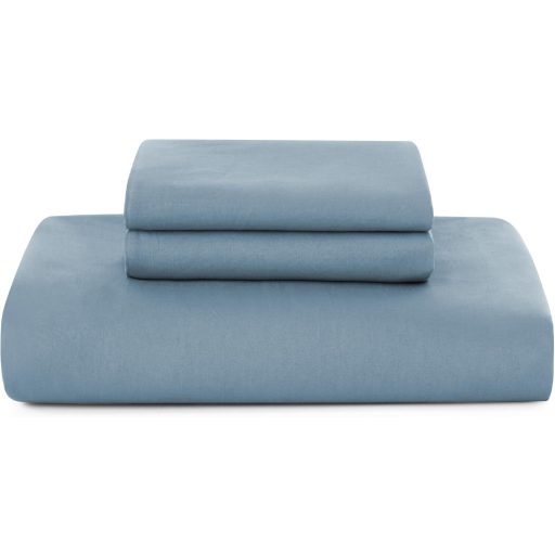 BEDSURE 3 részes ágyneműhuzat szett 220x240 cm szürke-kék pamut, 2 párnahuzattal 80x80 cm