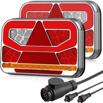   AUTOUTLET 13-Pin LED Utánfutó Lámpa Készlet E-mark Jóváhagyott IP65 Vízálló