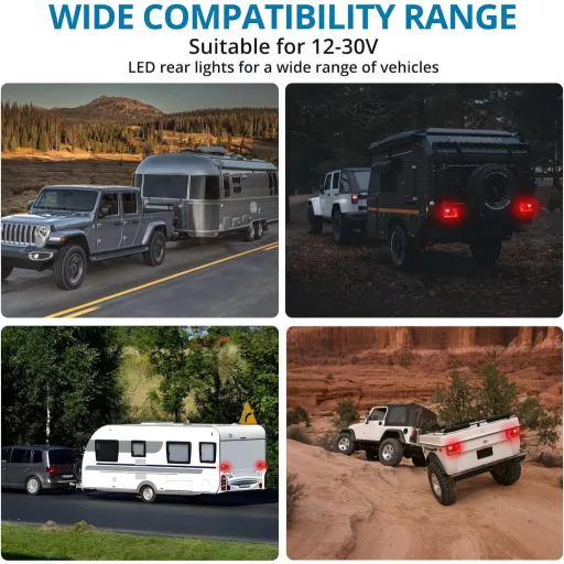 AUTOUTLET 13-Pin LED Utánfutó Lámpa Készlet E-mark Jóváhagyott IP65 Vízálló