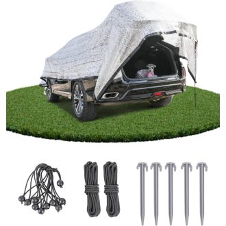   Ezcasch 2x3m Árnyékoló Háló Kutyáknak, 85% Alumínium UV Védelem Kötéllel