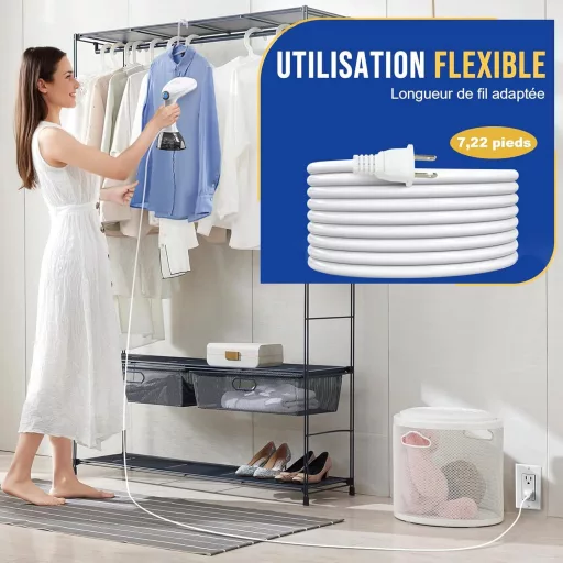 Rolipo 1640W Gőzölő Vasaló Hordozható Nagy Teljesítmény 400ml Tartály Utazáshoz