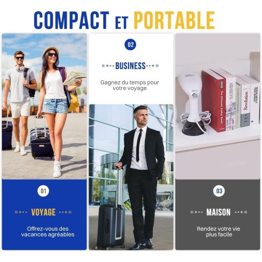 Rolipo 1640W Gőzölő Vasaló Hordozható Nagy Teljesítmény 400ml Tartály Utazáshoz