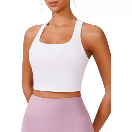 PINSPARK Párnázott Sportmelltartó Levehető Csészékkel Racerback Jóga Fitness, S-es méret