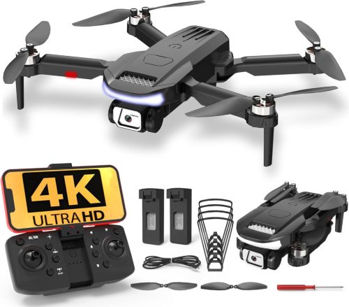 Wipkviey B15 Drón 4K Kamerával - Kefenélküli Motoros FPV Összecsukható Quadkopter 36 Perces Repülési Idővel, 2 Akkumulátorral, Kezdőknek és 