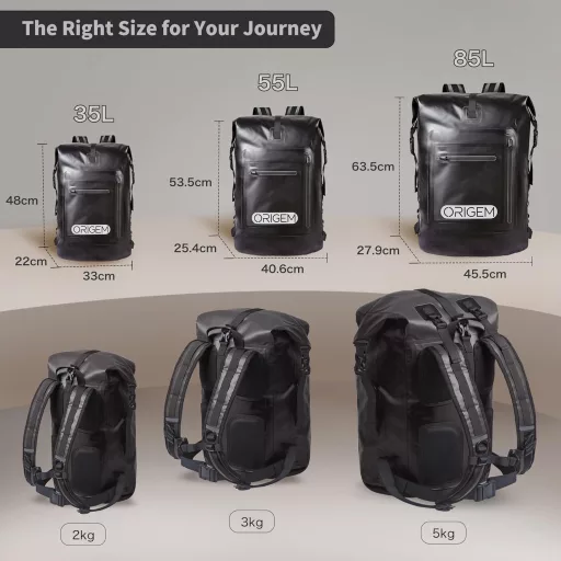 Origem Vodootporni Ruksak 35L Vojno Zeleni - Rolltop Suha Torba s Pregradom za Laptop za Kajak, Planinarenje, Ribolov i Ronjenje