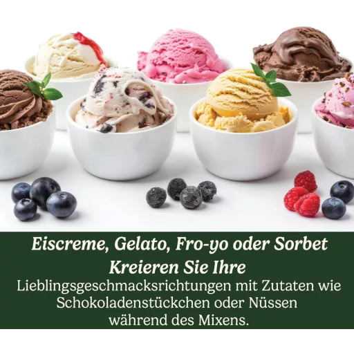 Aparat de înghețată Cuisinart Solo Scoops | Preparare gelaterie și înghețată de casă în 25 de minute | Aparat pentru sorbet | Aparat pentru iaurt înghețat | Compact, economisește spațiu | Bol de mixare de 475 ml | ICEM10