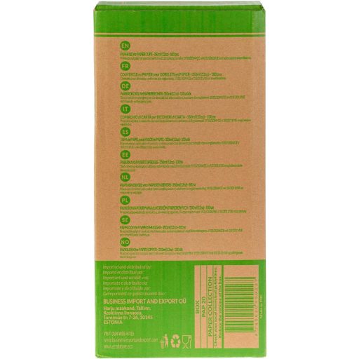 Eco Future 100 ks Papierové viečka na poháre 9 cm - pre kávové poháre 350 ml, biologicky rozložiteľné, kompostovateľné, ekologické, s certifikátom FSC