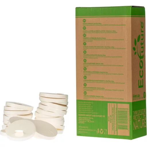 Eco Future 100 buc. Capace de Hârtie pentru Pahar 9 cm - Pentru Pahar Cafea 350 ml, Biodegradabile, Compostabile, Eco-Friendly, Certificate FSC