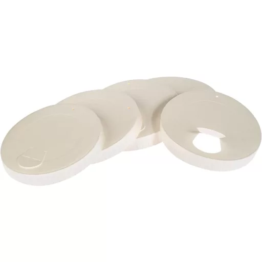 Eco Future 100 buc. Capace de Hârtie pentru Pahar 9 cm - Pentru Pahar Cafea 350 ml, Biodegradabile, Compostabile, Eco-Friendly, Certificate FSC
