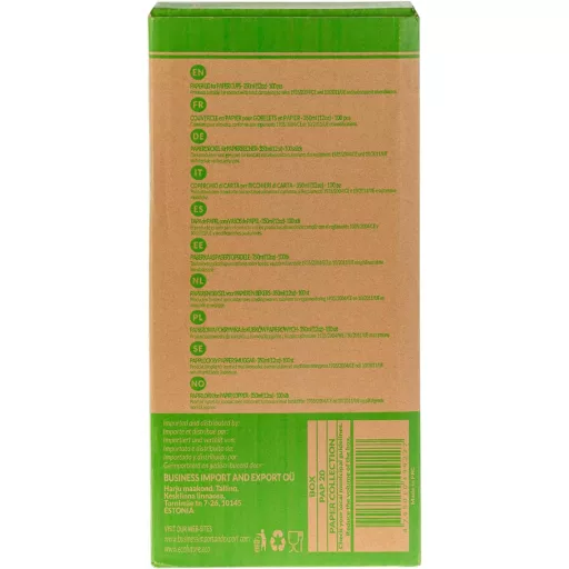 Eco Future 100 buc. Capace de Hârtie pentru Pahar 9 cm - Pentru Pahar Cafea 350 ml, Biodegradabile, Compostabile, Eco-Friendly, Certificate FSC