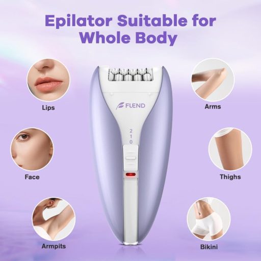 Epilator pentru femei Bubbacare cu LED, 2 viteze, utilizare uscată și umedă