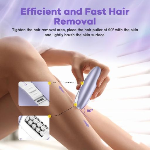 Epilator pentru femei Bubbacare cu LED, 2 viteze, utilizare uscată și umedă