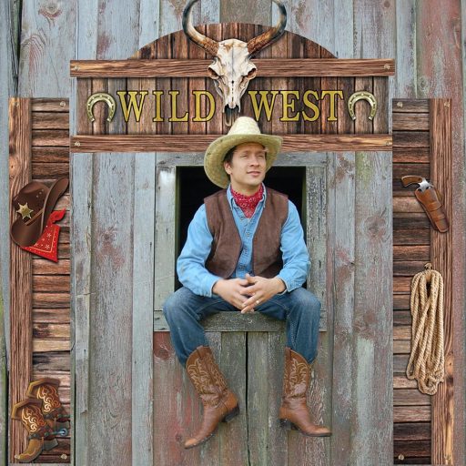 Gosknor Cowboy Party Dverový Banner - Dekorácia na Divoký Západ Závesná Tabuľa Foto Rekvizita Westernová Tematická Rustikálna Párty Dekorácia