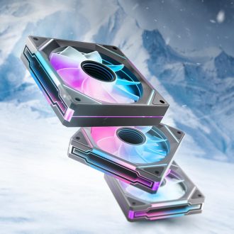   AsiaHorse RGB 120mm PC ventilátor szett 3db fekete ARGB PWM 1800RPM