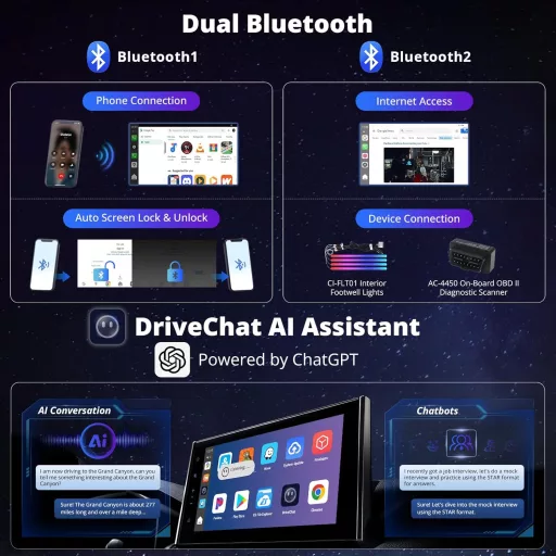 ATOTOZONE CB6 CarPlay AI Box Vezeték nélküli Android autós multimédia 8GB 128GB