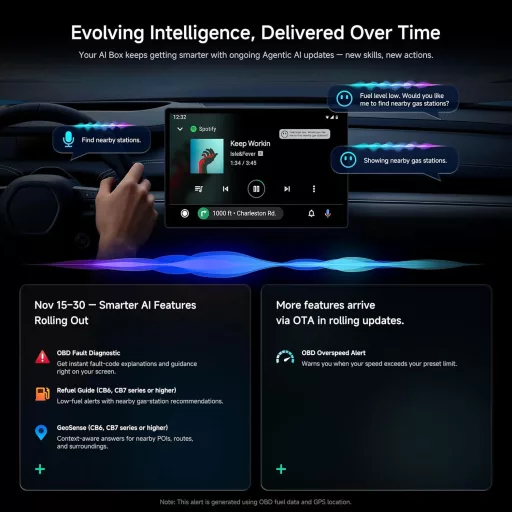 ATOTOZONE CB6 CarPlay AI Box Vezeték nélküli Android autós multimédia 8GB 128GB
