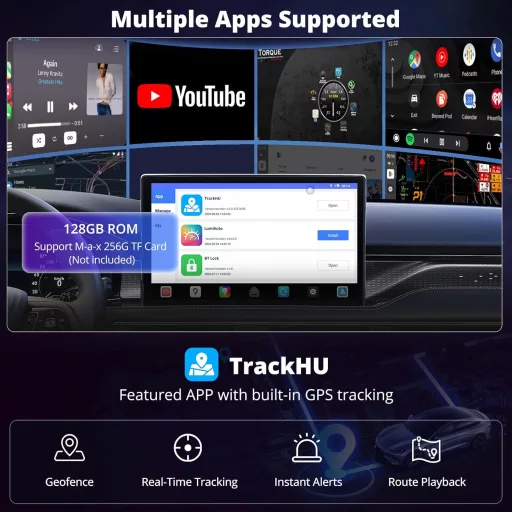 ATOTOZONE CB6 CarPlay AI Box Vezeték nélküli Android autós multimédia 8GB 128GB