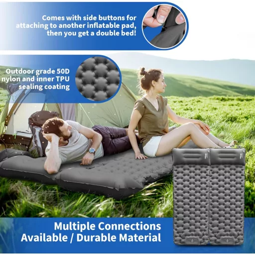 HiiPeak Camping Légágy Integrált Párnával és Lábpumpával Kempingezéshez