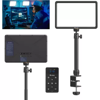   ULANZI K20 LED videólámpa távirányítóval, 600 lumen, 2500-9000K, YouTube/streaming