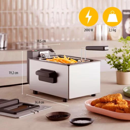 Fritéza Tristar s objemom 3 litre a technológiou Cool Zone, termostat 190 °C, vhodné do umývačky riadu