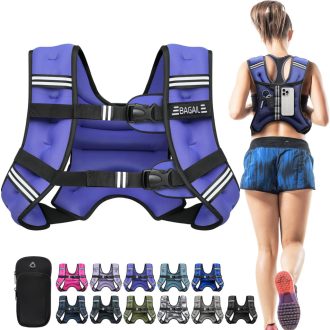   BAGAIL Záťažová vesta na cvičenie, nastaviteľná veľkosť hrudníka, vesty na cvičenie plnené železom