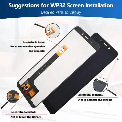 TGHongKy Oukitel WP32 kijelző csere LCD érintőképernyő digitalizáló panel szerelőkészlet