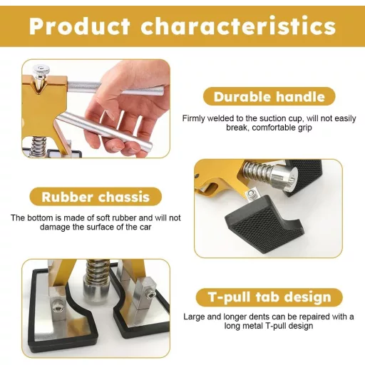 Laluky Autó Karosszéria Dent Puller Kit 18 részes Dent Lifter Szívócsészés Javítás