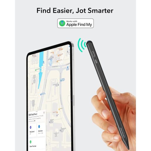 ESR Find My Pen Stylus Digital pentru iPad cu funcție "Unde este?" - Stilou cu detectare a înclinării pentru iPad 11/10/9/8, Air 13/11, Pro 12.9/13/11, Mini 7/6/5 Mode