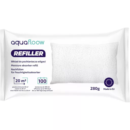 Aquafloow 4 db Páramentesítő + 8 db 280g Utántöltő Granulátum, Penészedés Elleni Védelem