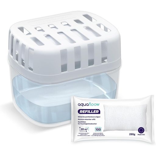 Aquafloow 4 db Páramentesítő + 8 db 280g Utántöltő Granulátum, Penészedés Elleni Védelem