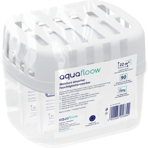 Aquafloow 4 db Páramentesítő + 8 db 280g Utántöltő Granulátum, Penészedés Elleni Védelem