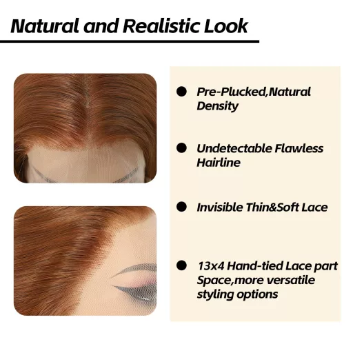 Sapphirewigs Auburn Vlnitá Parochňa 13x4 Čipkovaná Predná Časť - Žiaruvzdorná Syntetická Dámska Parochňa 66 cm, Na Bežné Nosenie aj na Príležitosti, Bez Uzlov