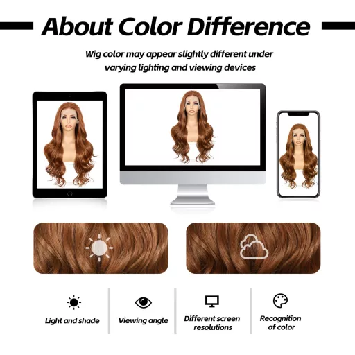 Sapphirewigs Auburn Vlnitá Parochňa 13x4 Čipkovaná Predná Časť - Žiaruvzdorná Syntetická Dámska Parochňa 66 cm, Na Bežné Nosenie aj na Príležitosti, Bez Uzlov