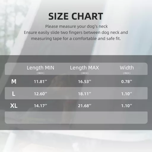 JIARUI AirTag Kutyanyakörv Vízálló Neoprén L Méret Közepes Nagy Kutyáknak