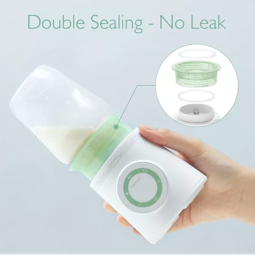 Momcozy Hordozható Cumisüveg Melegítő, 2 Perces Gyors Melegítés, 6 Hőmérséklet Fokozat, USB Tölthető, Szivárgásmentes, Philips Avent/MAM/Com