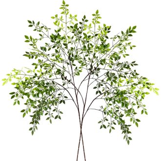   ROLLWAY Műnövény Szett - 2 db 110 cm Élethű Műágak Levelekkel, Hajlítható Eukaliptusz Dekoráció Vázába, Esküvőre, Húsvéti Díszítéshez, Sötét