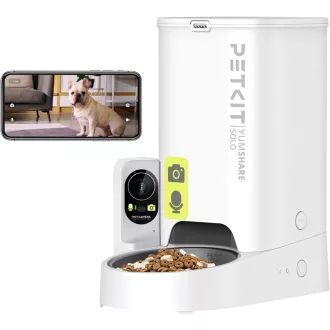   Hrănitor automat cu cameră PETKIT YUMSHARE Solo pentru pisici și câini, 3L, control prin aplicație WiFi