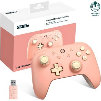   8bitdo Ultimate 2.4g Bezdrôtový ovládač pre PC a Android zariadenia – Hall-Effect joystick, 1000 Hz odozva, programovateľné tlačidlá, Tur