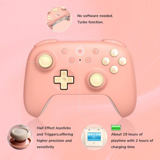 8bitdo Ultimate 2.4g Bezdrôtový ovládač pre PC a Android zariadenia – Hall-Effect joystick, 1000 Hz odozva, programovateľné tlačidlá, Tur