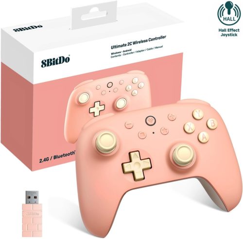 8bitdo Ultimate 2C Vezeték Nélküli Kontroller PC és Android Eszközökhöz - Hall-Effekt Joystick, 1000 Hz Válaszidő, Programozható Gombok, Tur