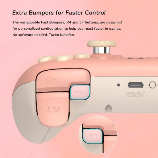 8BitDo Ultimate 2C Bežični Kontroler za PC i Android Uređaje - Hall-Effect Joystick, Vrijeme Odziva 1000 Hz, Programabilne Tipke, Tur