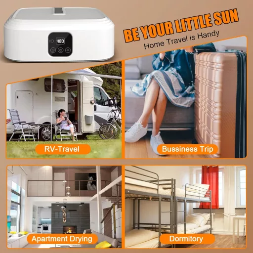 WingFly hordozható szárítógép 600W UV sterilizálással és távirányítóval
