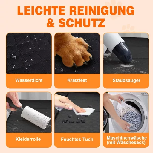 Neccis Autós Kutyatakaró Hátsó Ülésre Kivehető Kemény Alappal, 136x61 cm, Vízálló, Karcálló, 150 kg Teherbírású Védőhuzat, 95% Autóba Illesz