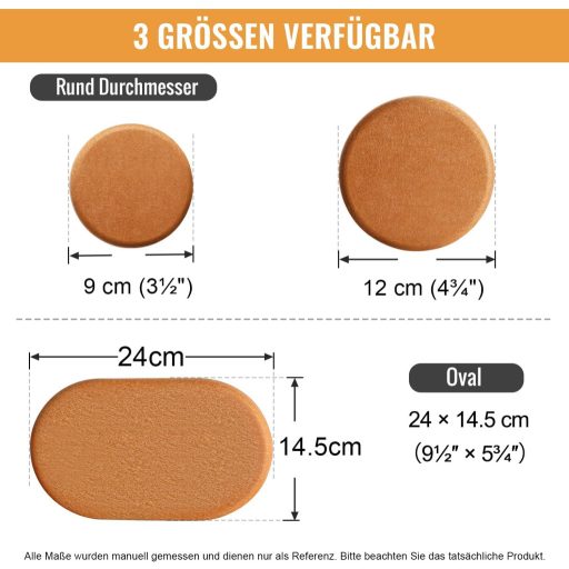 PISAO Bútor Csúszka 8 db-os Szett - 12 cm Filc Bútoralátét Nehéz Bútorokhoz, Padlóvédelem