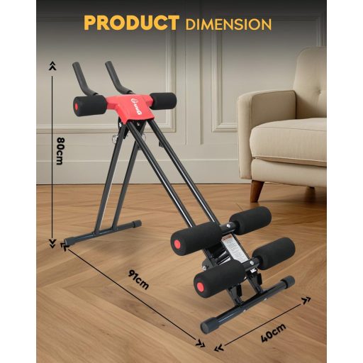 GuuG Skladací posilňovač brušných svalov na domáce cvičenie pre mužov a ženy