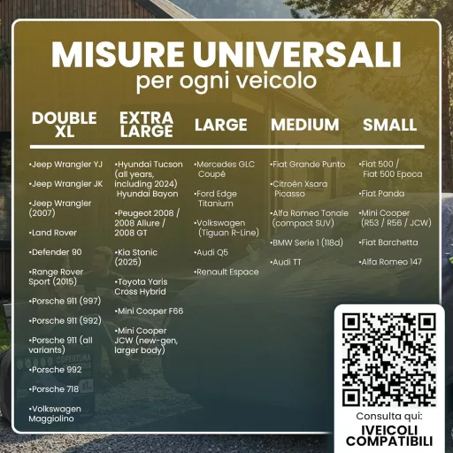 Autoplachta BuhoBoost Oxford 150D so slnečnou clonou, vodeodolná, s UV ochranou a zipsom