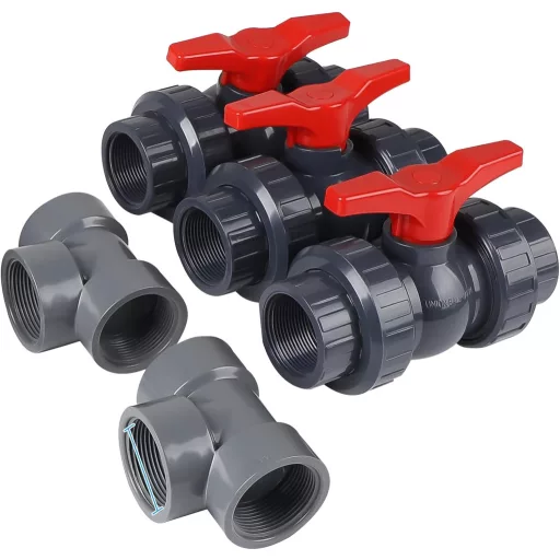 SWAWIS Set Bypass Piscină 50mm, Conexiune Pompă de Căldură, Control Încălzire